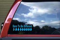 10in x 3in Dare to Be Different Bumper Sticker Penguin Decal Window Stickers Decals