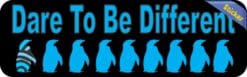 10in x 3in Dare to Be Different Bumper Sticker Penguin Decal Window Stickers Decals