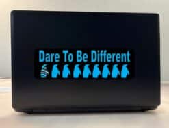 10in x 3in Dare to Be Different Bumper Sticker Penguin Decal Window Stickers Decals