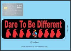 10in x 3in Dare to Be Different Bumper magnet Penguin magnetic magnets