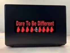 10in x 3in Dare to Be Different Bumper Sticker Penguin Decal Win