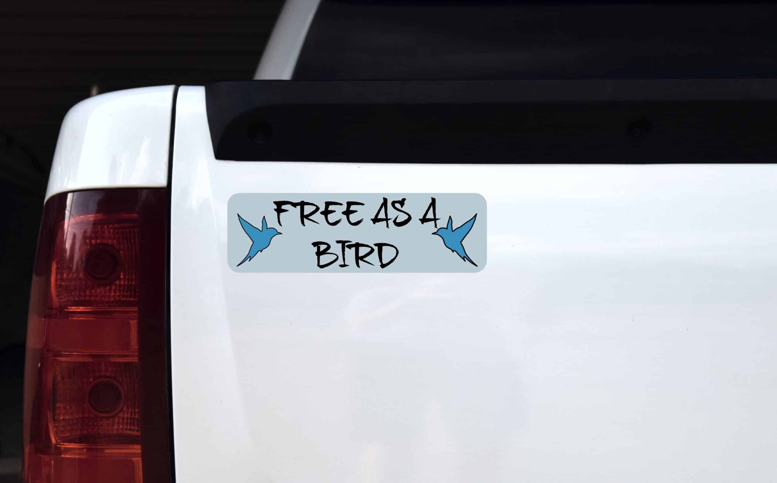 10in x 3in Free as a Bird magnet bumper Vinyl Car magnets magne