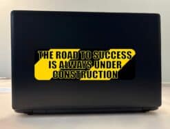 10in x 3in Construction Road to Success Bumper Sticker Decal Window Stickers Decals
