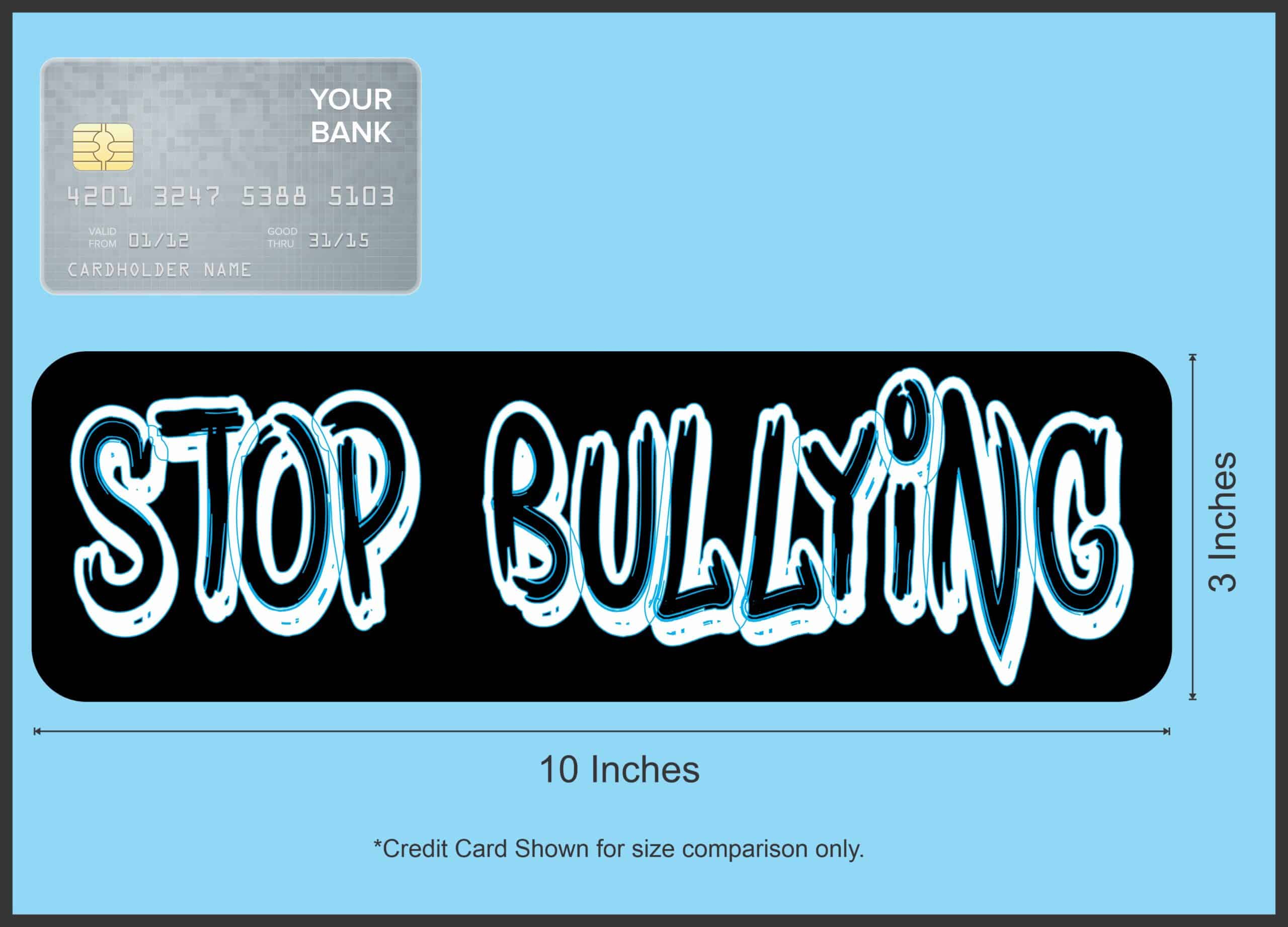10in x 3in Stop Bullying Anti Bully Vinyl Bumper magnet Car magnets