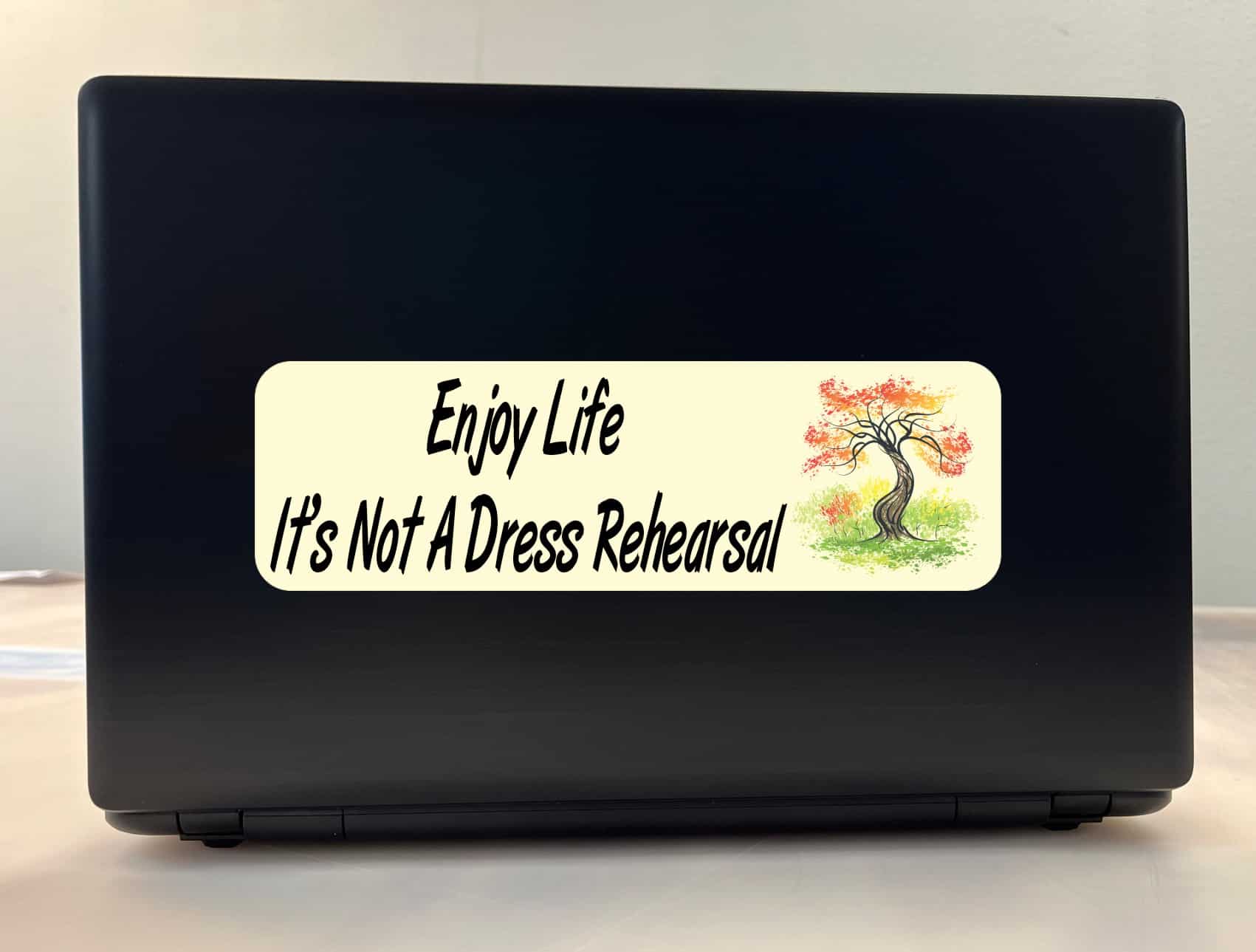 10in x 3in Enjoy Life Its Not a Dress Rehearsal Bumper Sticker Decal Stickers Decals
