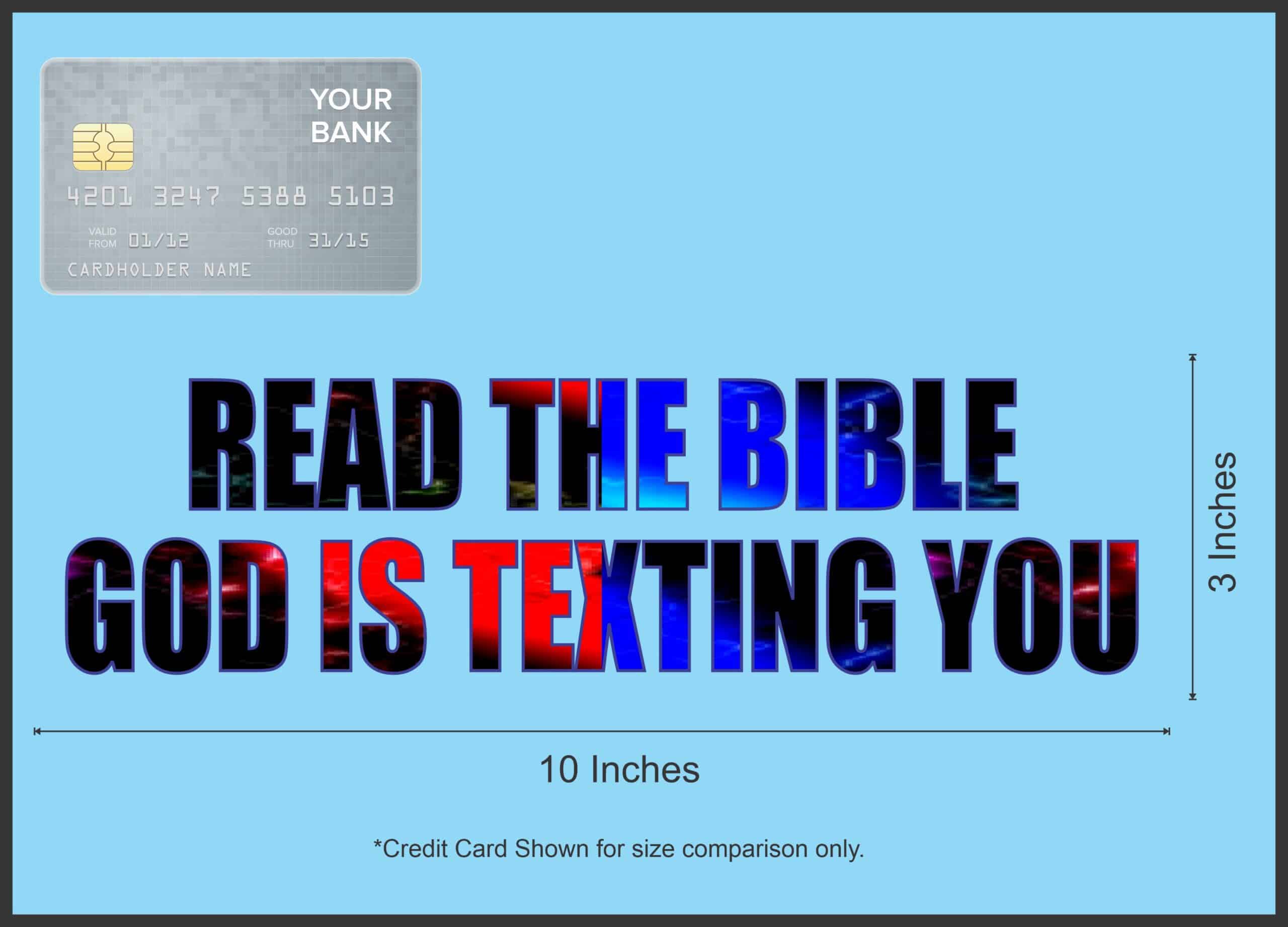 10in x 3in Read Bible God Is Texting You Bumper Sticker Decals Window Stickers Decal