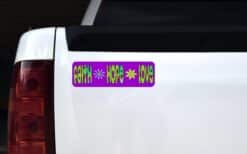 10in x 3in Faith Hope Love Vinyl Bumper Stickers Car Decals Window Sticker Decal