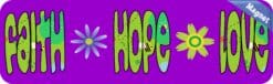 10in x 3in Faith Hope Love Vinyl Bumper magnets Car magnetic magnet