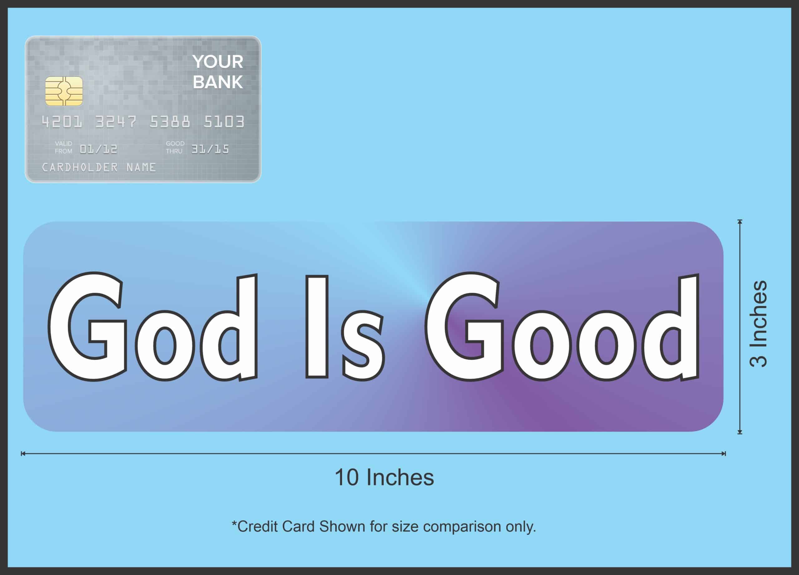 10in x 3 God Is Good Car Bumper Stickers Decals Window Sticker Decal Jesus - Image 6