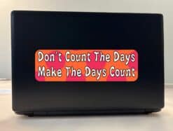 10in x 3in Dont Count The Days Make Bumper Sticker Decals Window