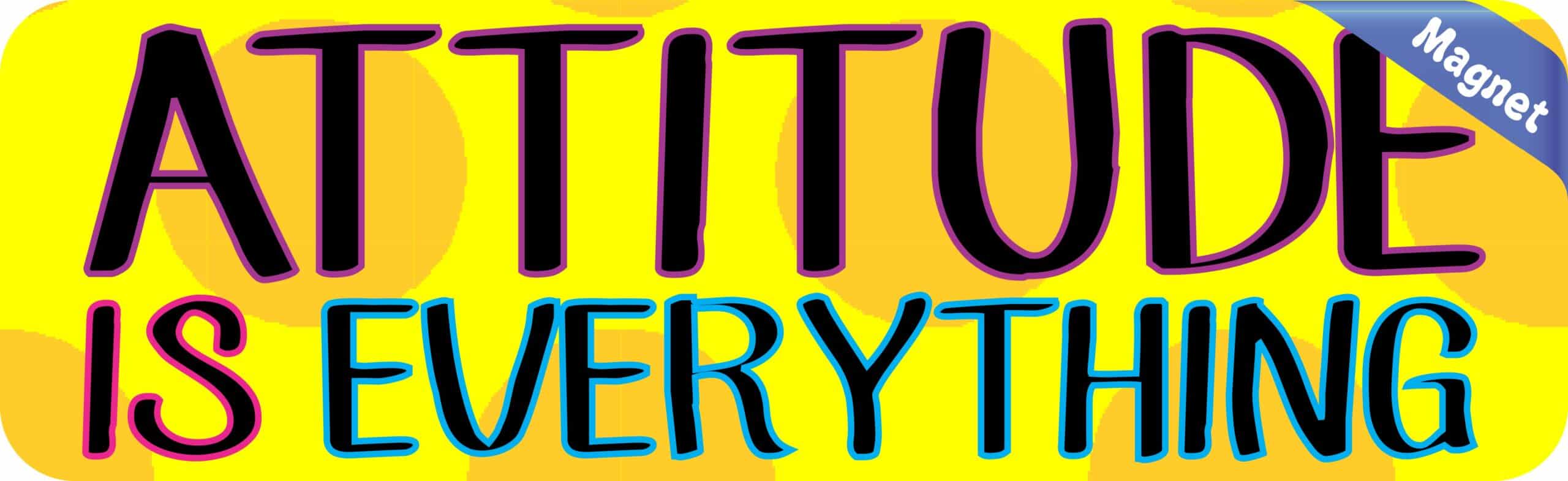 10in x 3in Attitude Is Everything Vinyl Bumper magnet magnetic magnets
