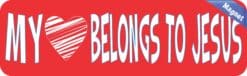 10in x 3in My Heart Belongs to Jesus Vinyl Bumper magnets  Car magnet