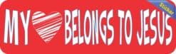 10in x 3in My Heart Belongs to Jesus Vinyl Bumper Stickers Decals Car Sticker Decal