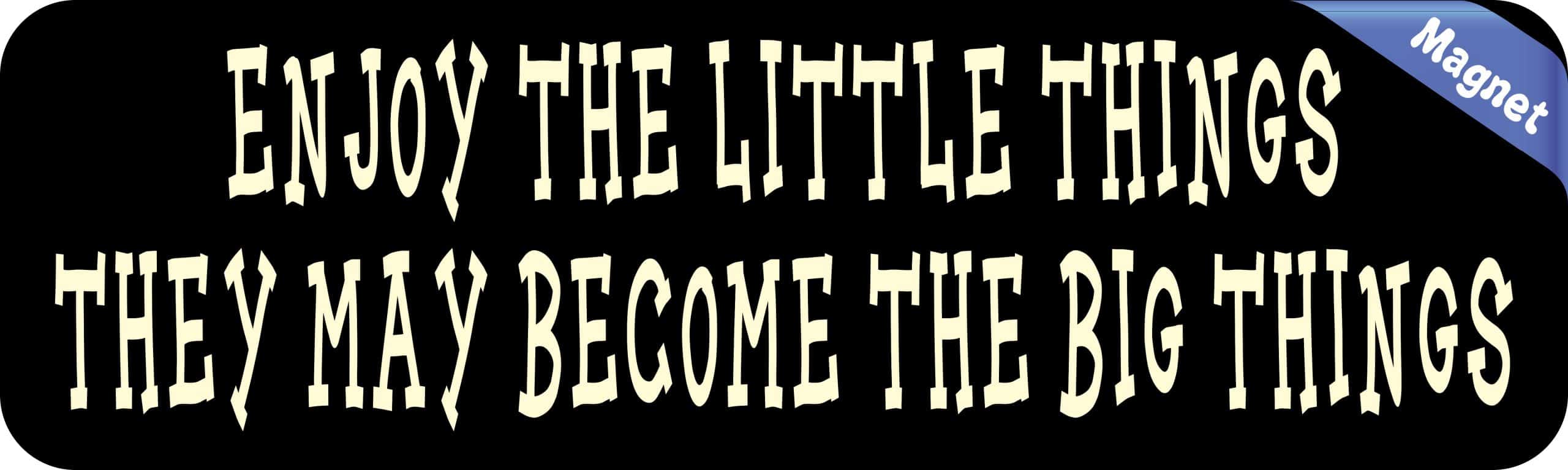 10in x 3in Enjoy The Little Things Magnet - Image 2