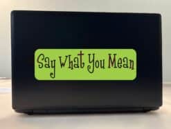 10in x 3in Say What You Mean Vinyl Bumper Sticker Car Decal Window Stickers Decals