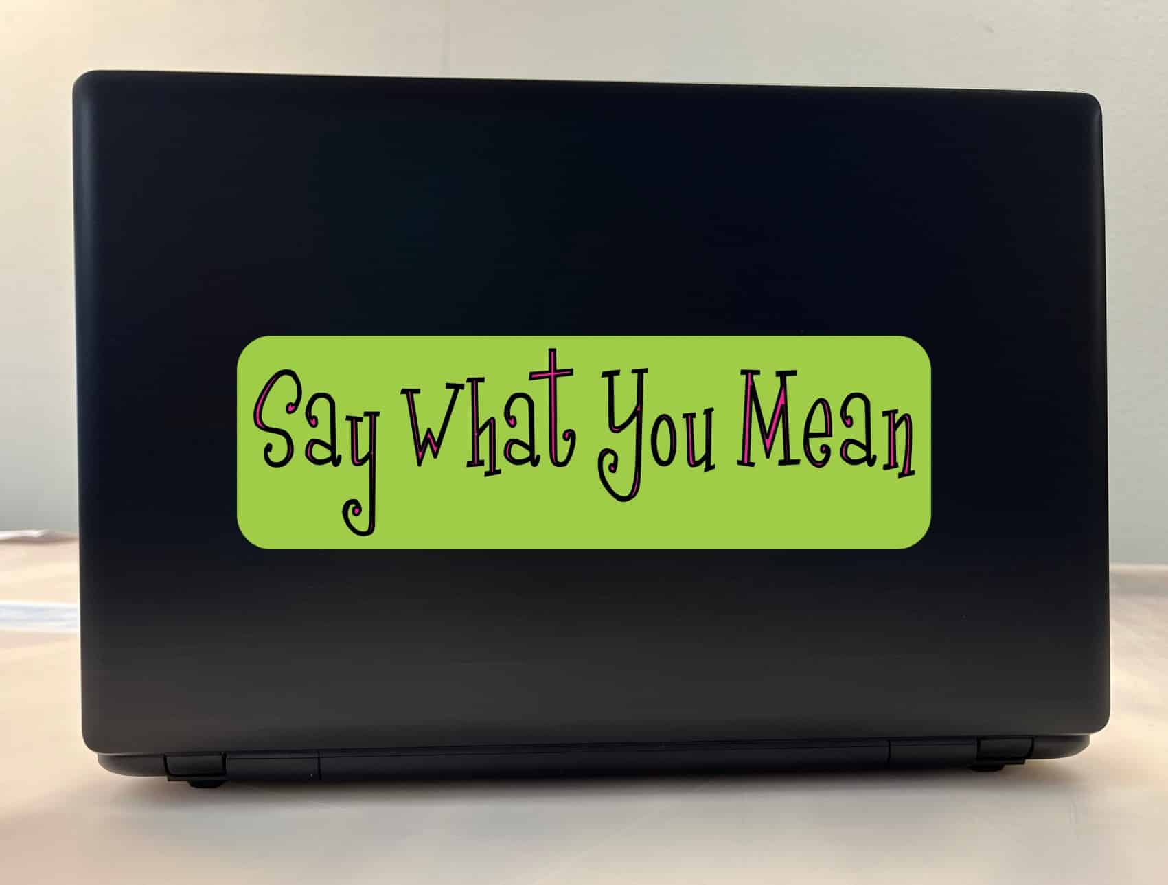10in x 3in Say What You Mean Vinyl Bumper Sticker Car Decal Window Stickers Decals