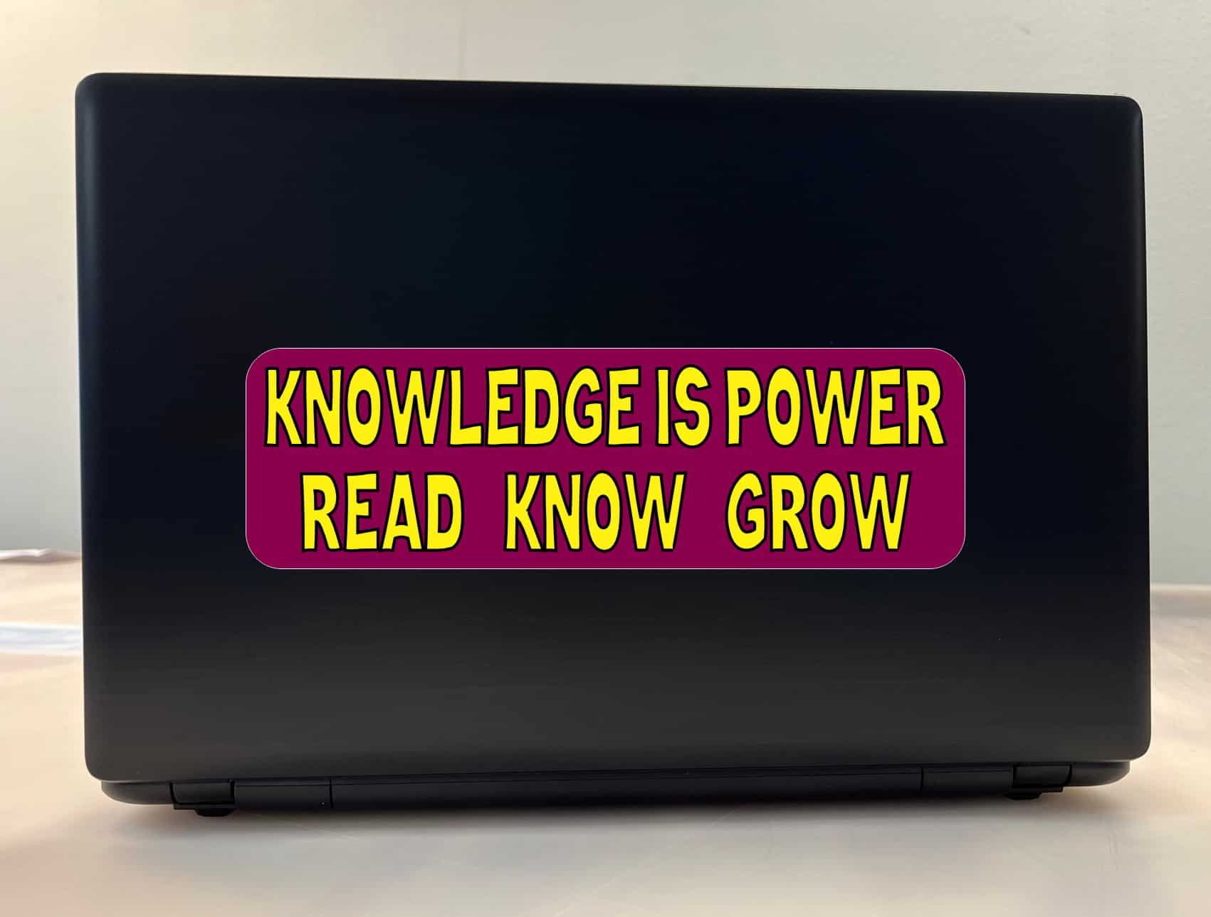 10in x 3in Knowledge Is Power Read Know Grow Vinyl Bumper Sticker Car Decal Window Stickers Decals