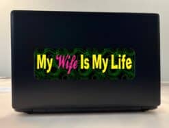 10in x 3in My Wife Is My Life Vinyl Bumper Sticker Car Decal Window Stickers Decals