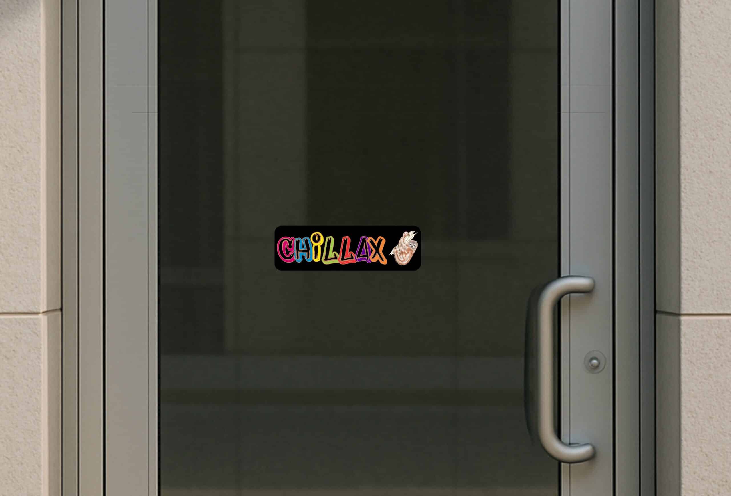 10in x 3in Chillax Sloth Vinyl Bumper Sticker Car Decal Window Stickers Decals