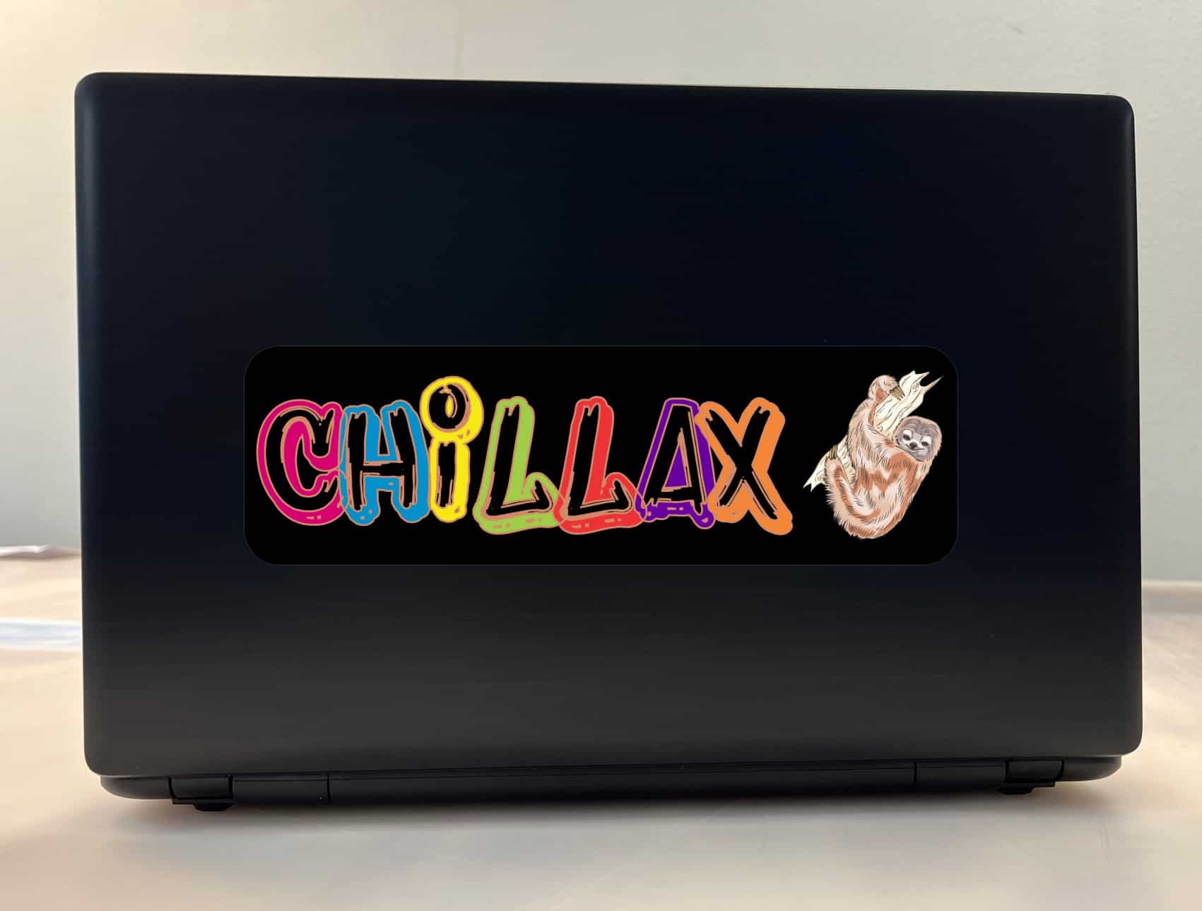 10in x 3in Chillax Sloth Vinyl Bumper Sticker Car Decal Window Stickers Decals