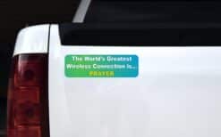 10in x 3in Worlds Greatest Wireless Prayer Bumper Stickers Car Decals Sticker Decal