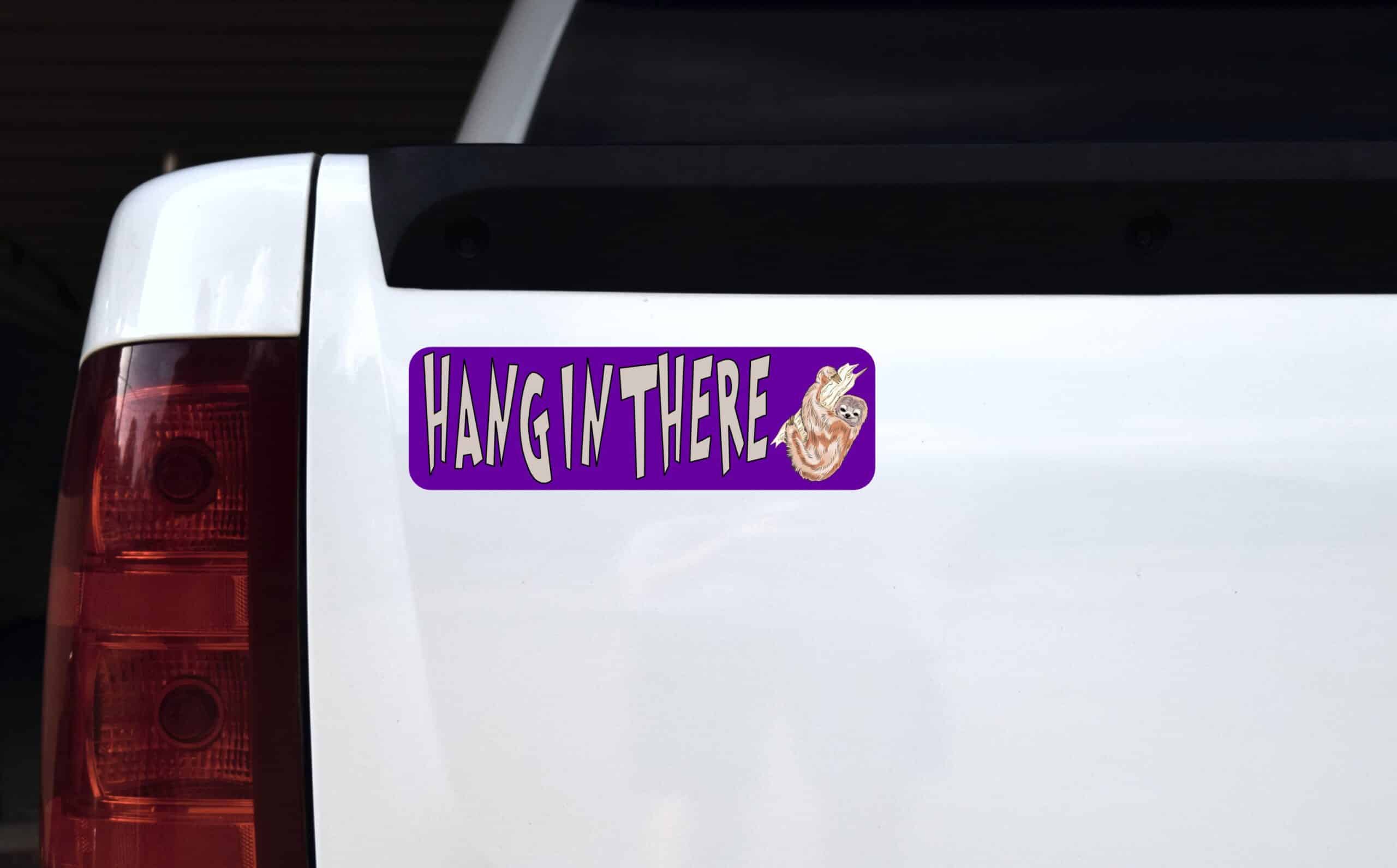 10in x 3in Hang In There Bumper magnet magnetic magnets