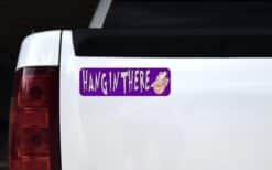 10in x 3in Hang In There Vinyl Bumper Sticker Car Decal Window Stickers Decals