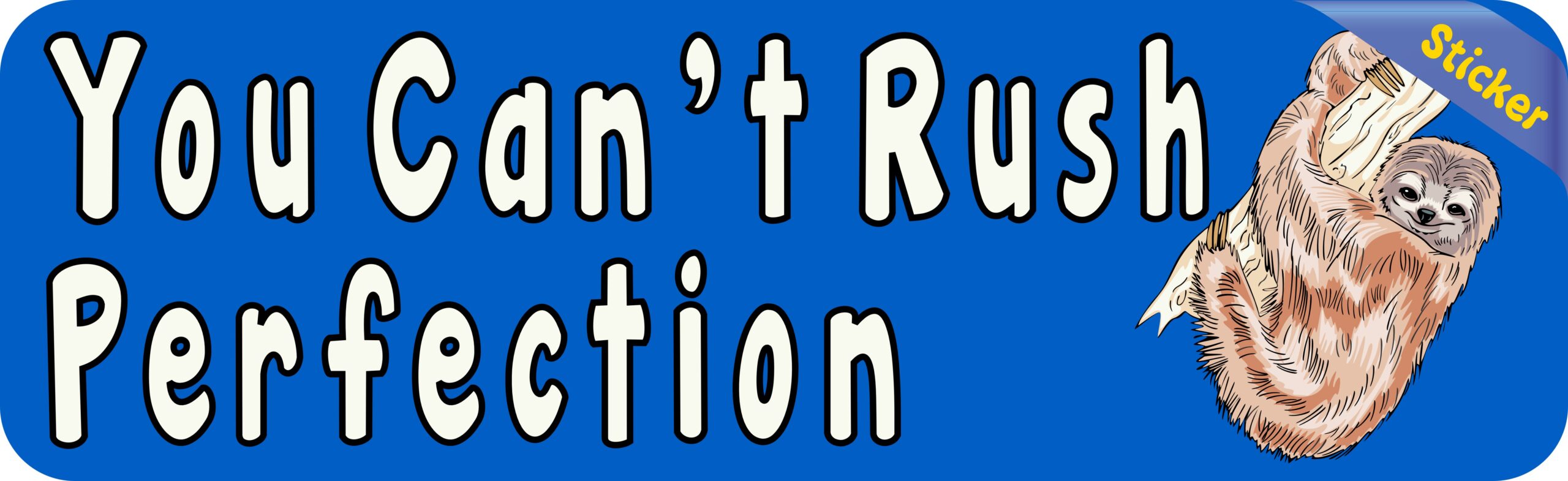 10in x 3in You Cant Rush Perfection Bumper Sticker Vinyl Window
