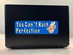 10in x 3in You Cant Rush Perfection Bumper Sticker Vinyl Window