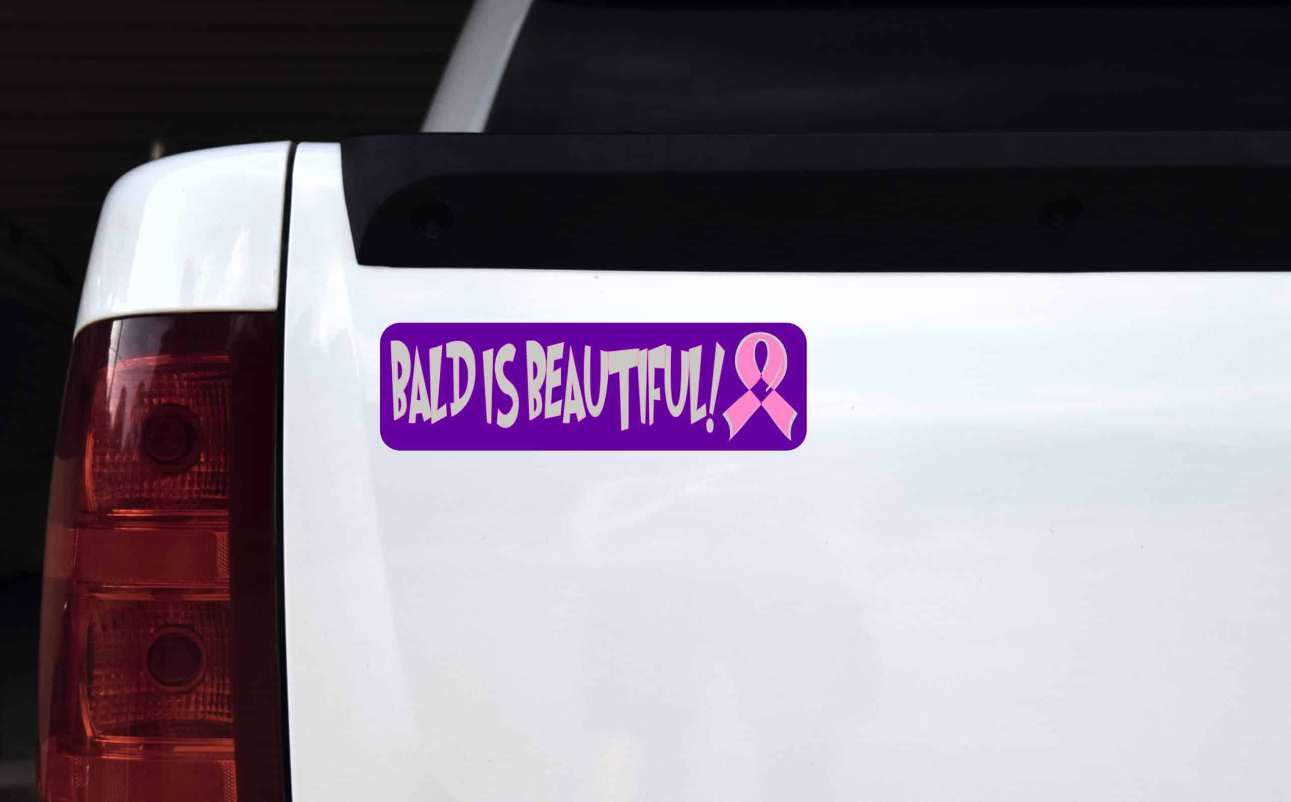 10in x 3in Bald Is Beautiful Bumper magnet magnetic magnets