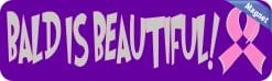 10in x 3in Bald Is Beautiful Bumper magnet magnetic magnets