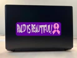 10in x 3in Bald Is Beautiful! Vinyl Bumper Sticker Car Decal Window Stickers Decals