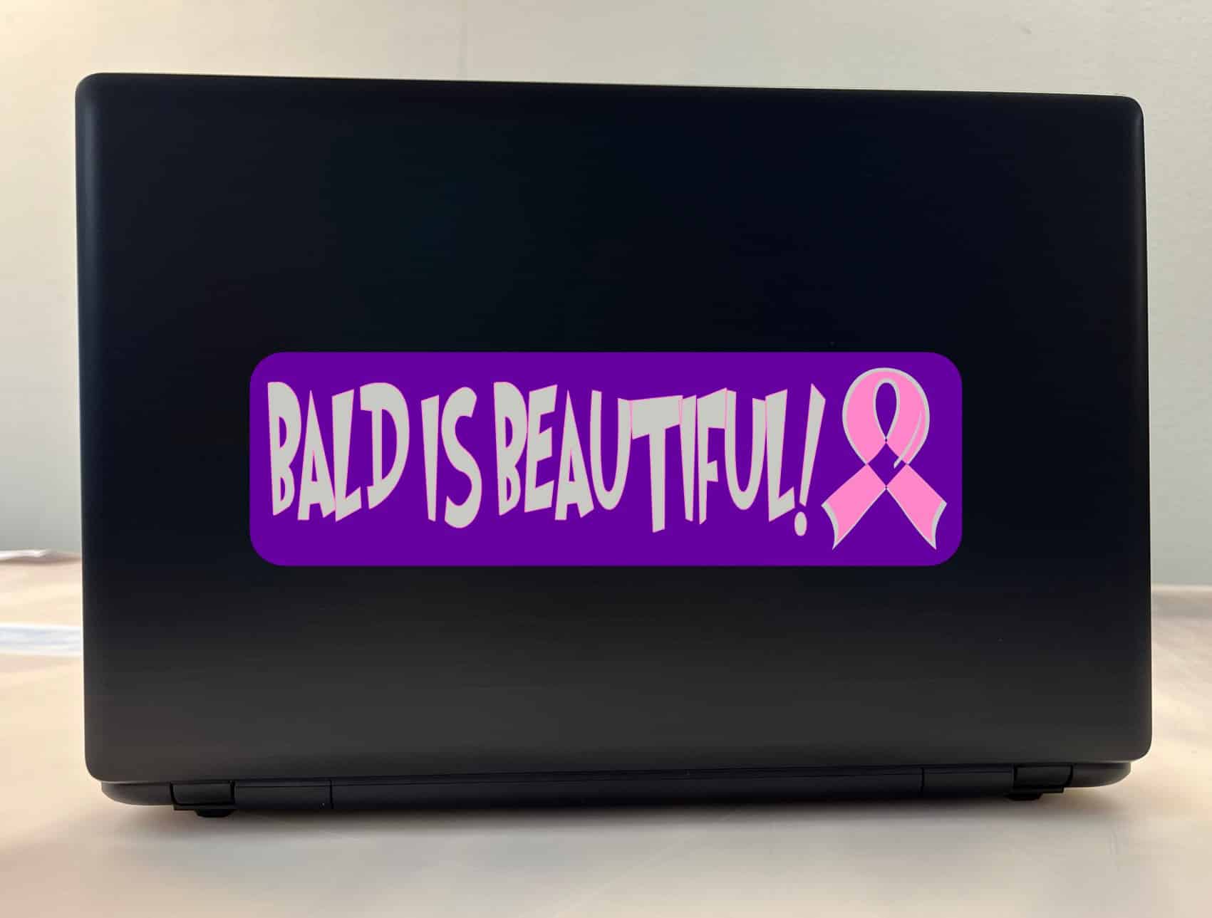 10in x 3in Bald Is Beautiful! Vinyl Bumper Sticker Car Decal Window Stickers Decals
