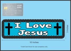 10in x 3in I Love Jesus Magnet Magnetic Vehicle Sign