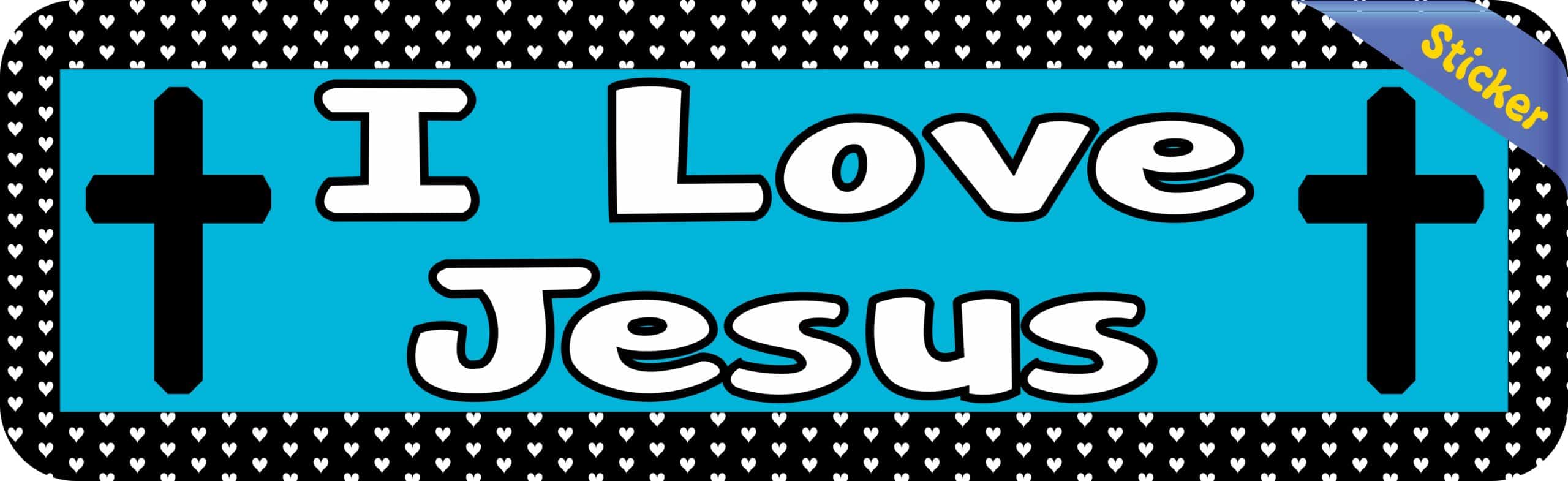 10in x 3in I Love Jesus al Bumper Sticker Vinyl Window Decal