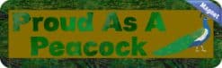 10in x 3in Proud As A Peacock Magnet Magnetic Vehicle Sign
