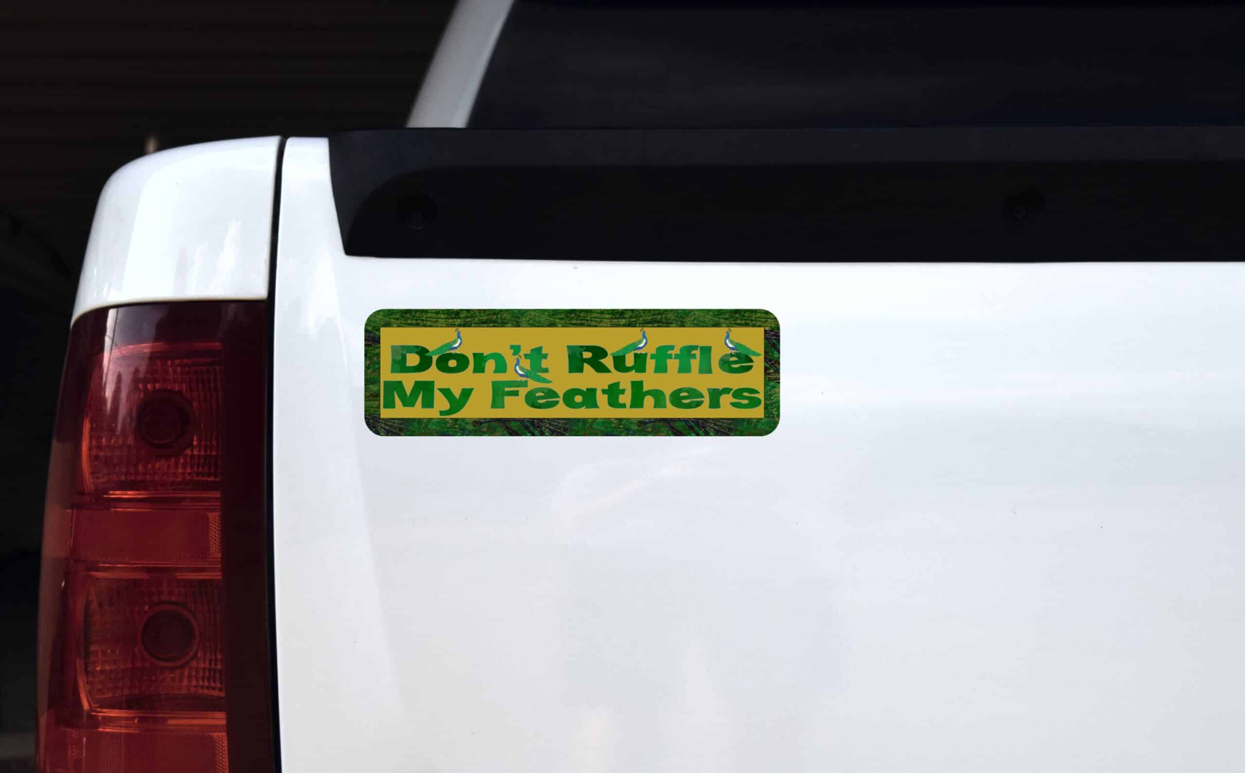 10in x 3in Dont Ruffle My Feathers Magnet Magnetic Vehicle Sign