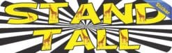 10in x 3in Stand Tall Giraffe Bumper Sticker Vinyl Window Decal