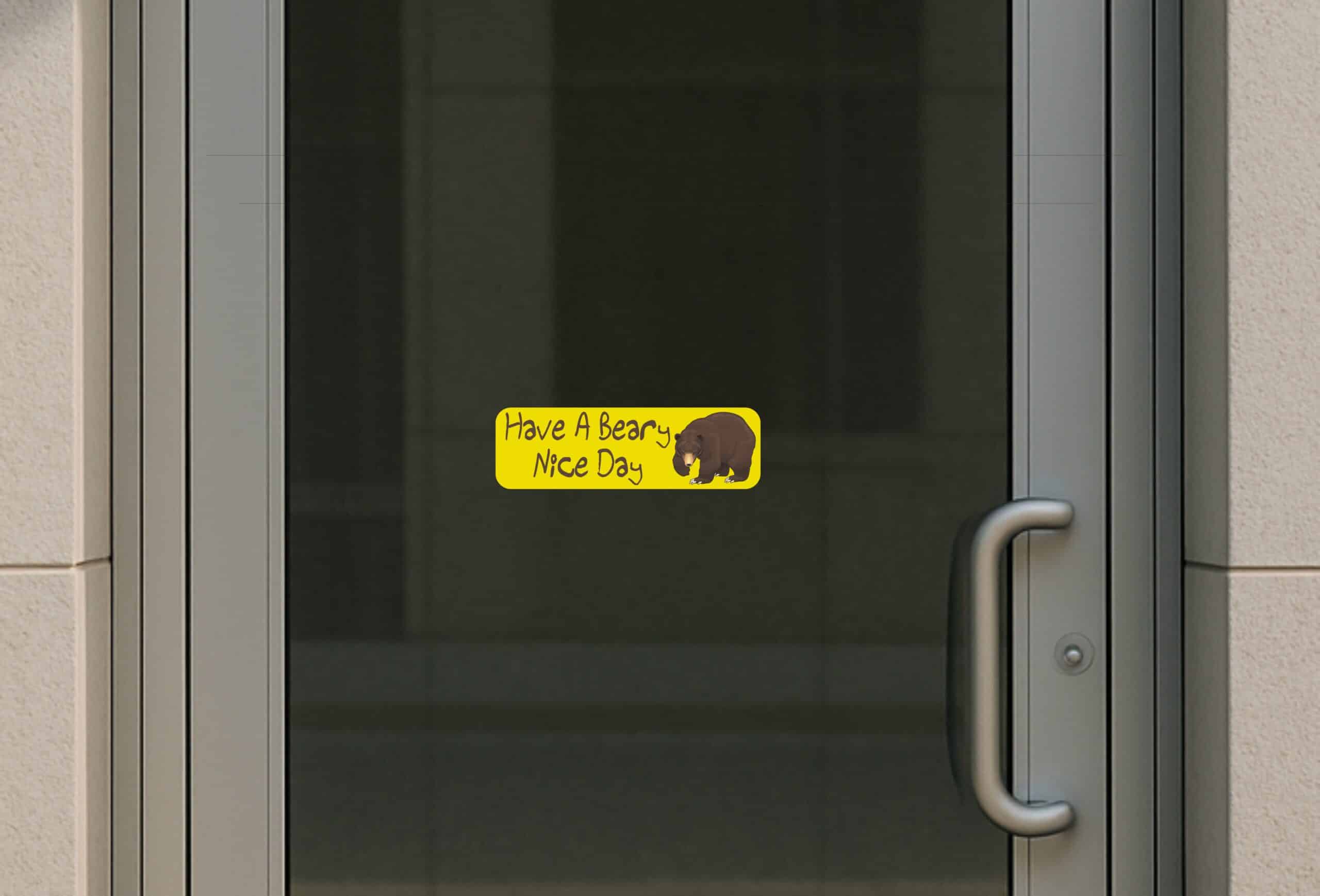 10in x 3in Have a Beary Nice Day Bumper Sticker Vinyl Window Decal