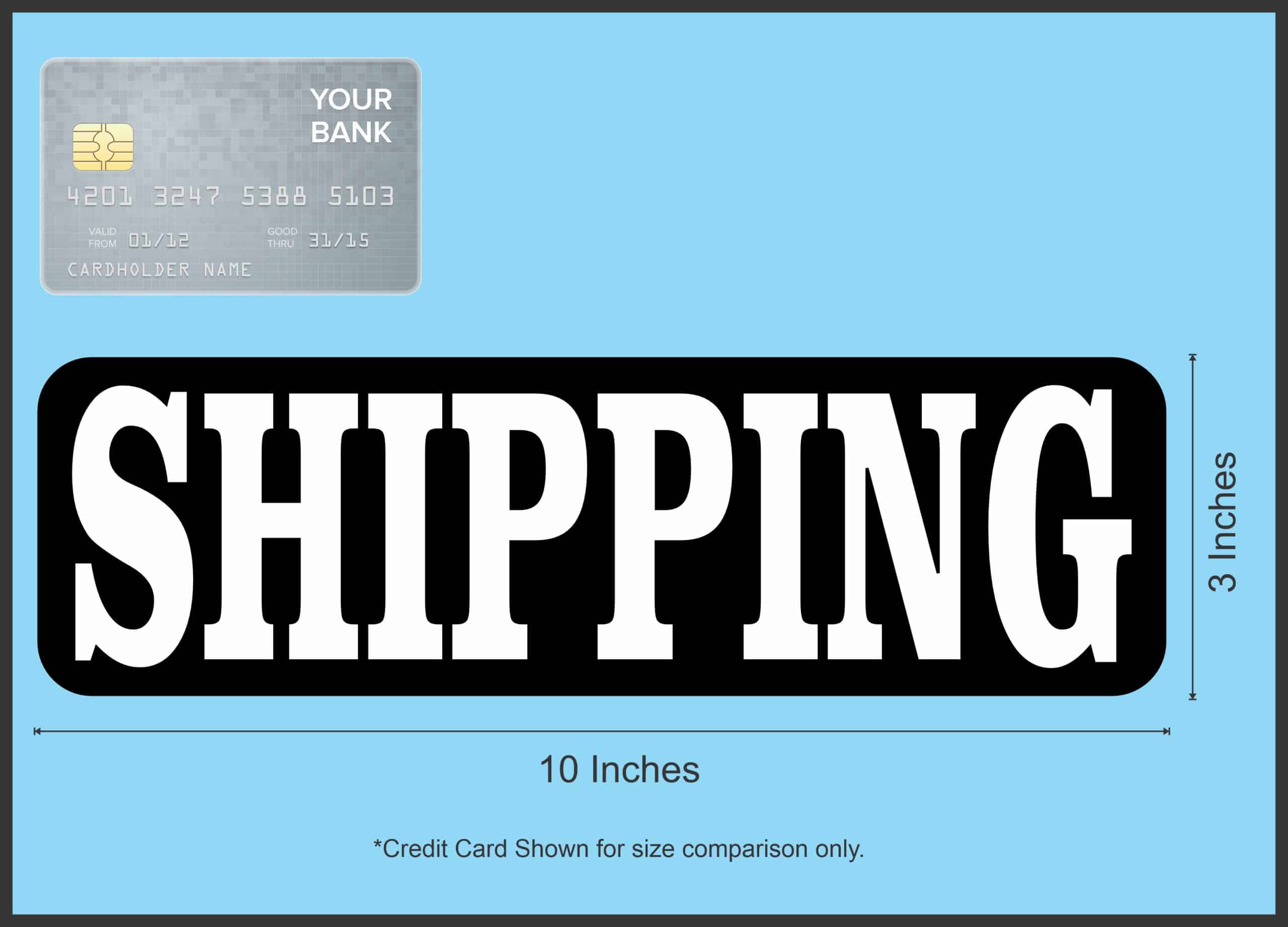 10in x 3in Shipping Sticker - Image 5