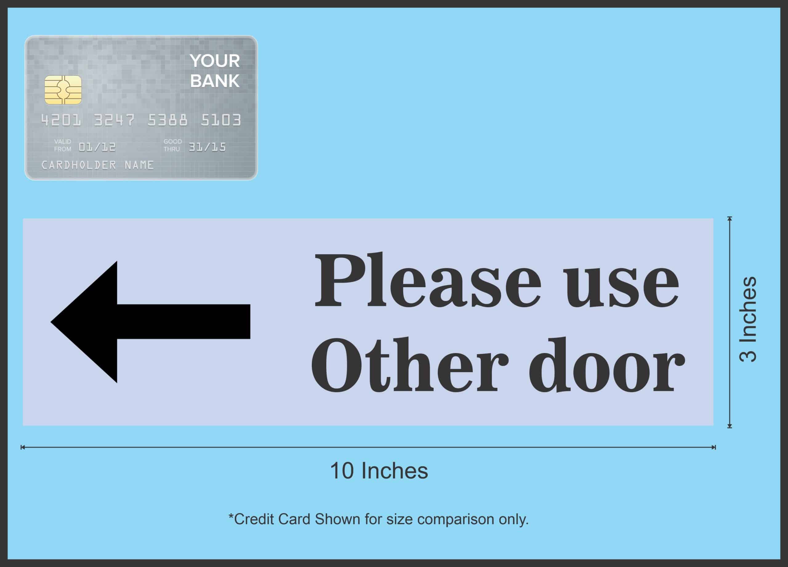 10in x 3in Left Arrow Please Use Other Door Magnet - Image 3