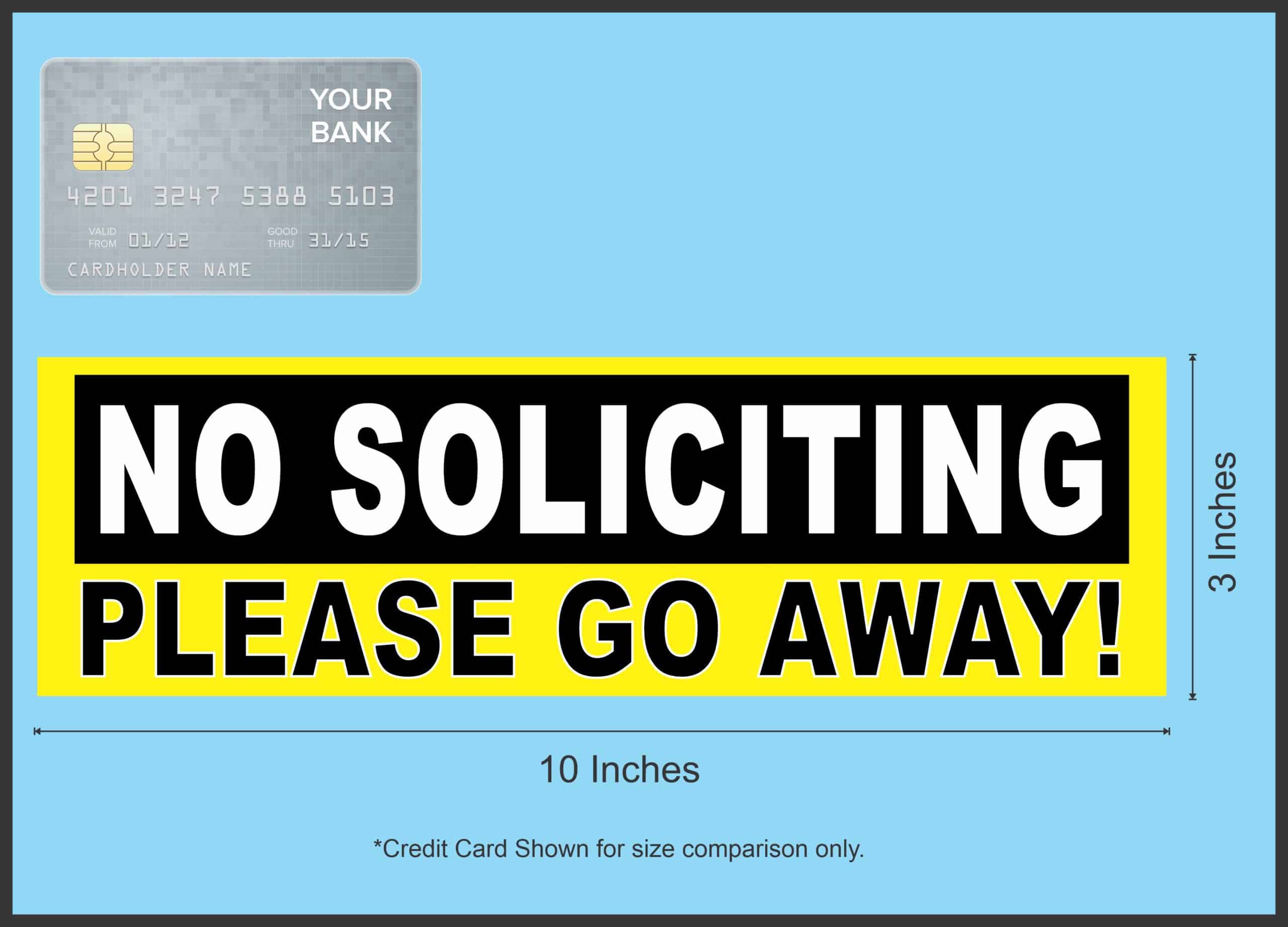 10in x 3in No Soliciting Please Go Away Sticker - Image 5