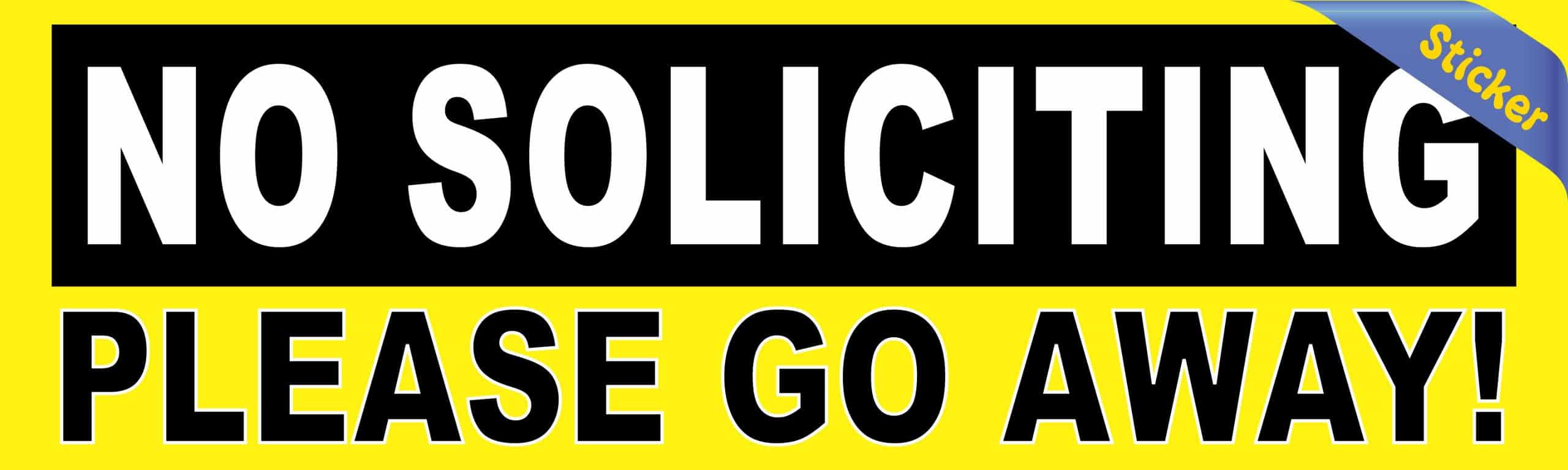 10in x 3in No Soliciting Please Go Away Sticker - Image 2