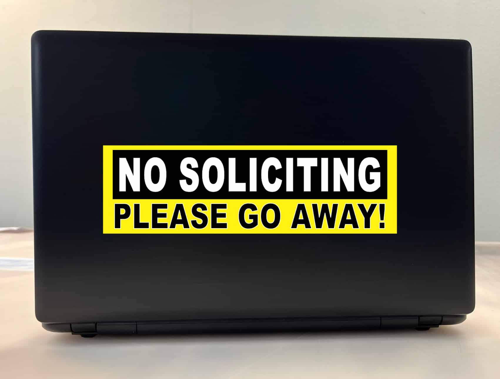 10in x 3in No Soliciting Please Go Away Sticker - Image 3