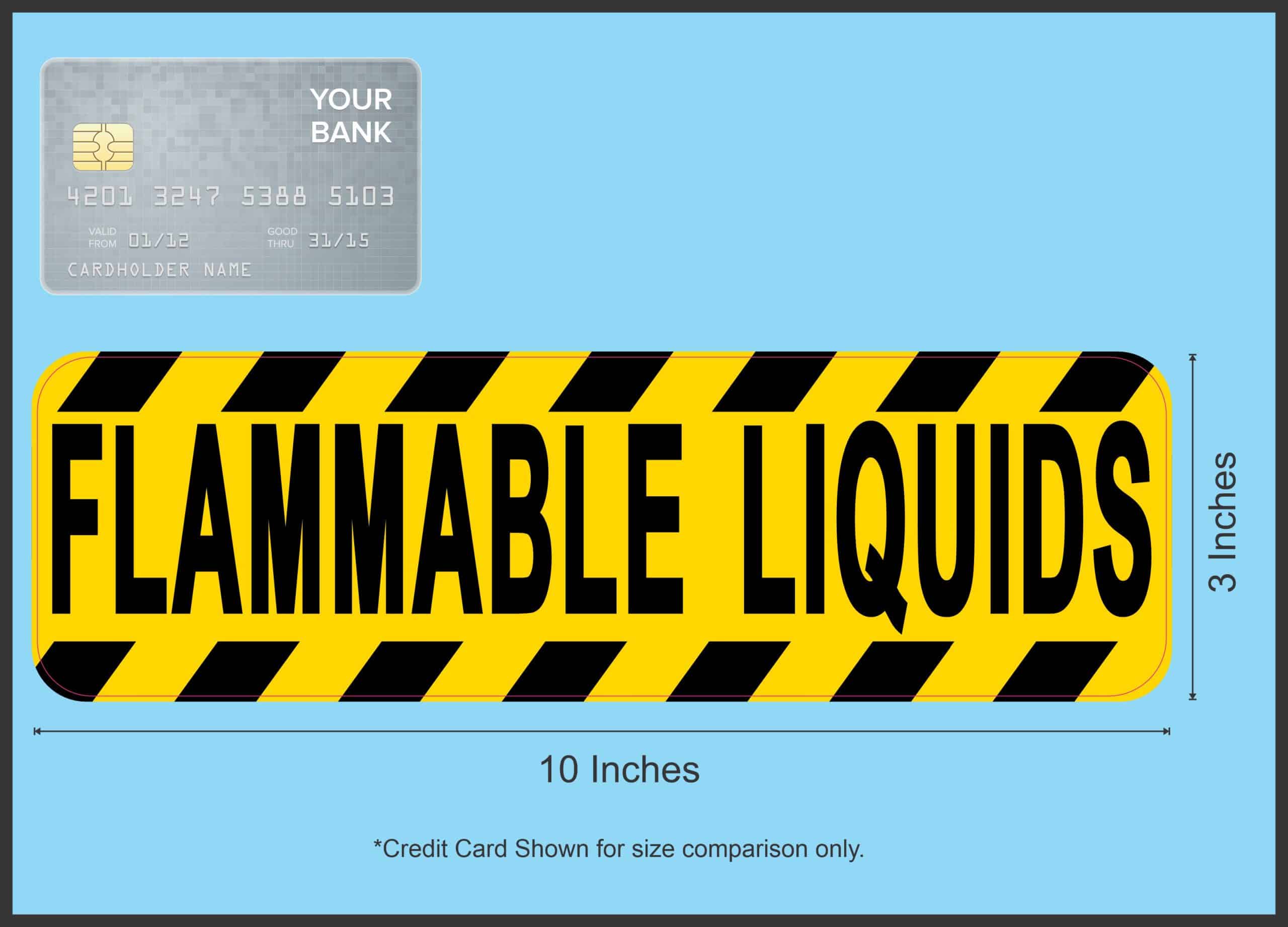 10in x 3in Flammable Liquids Sticker - Image 3