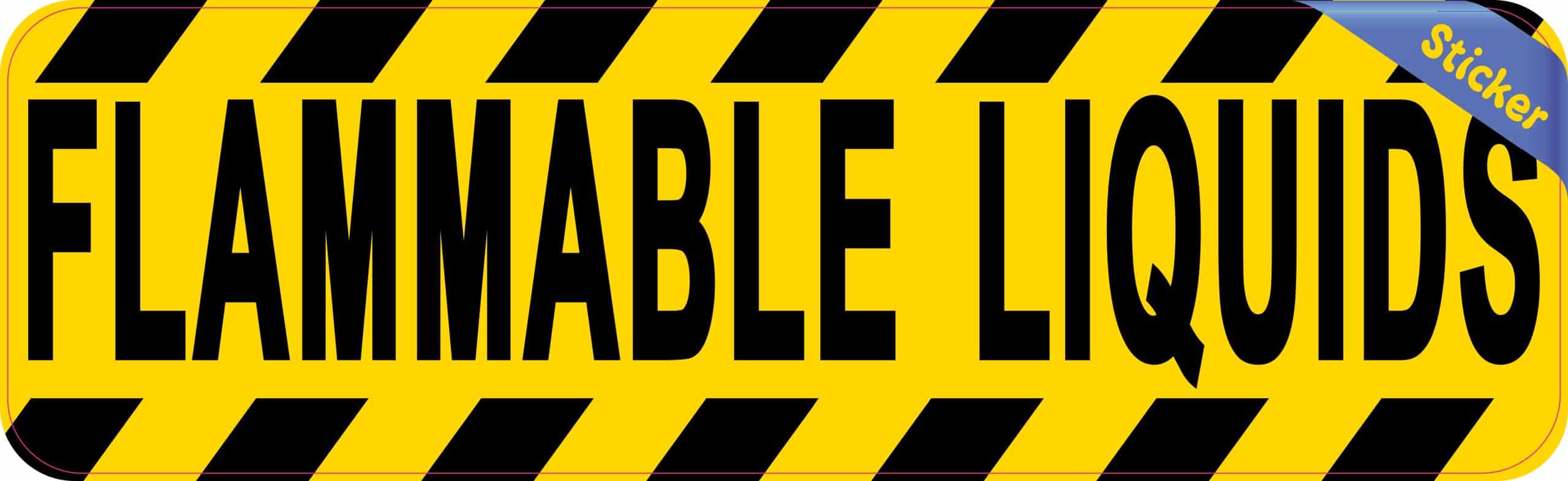 10in x 3in Flammable Liquids Sticker - Image 2