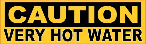 Caution Very Hot Water Magnet