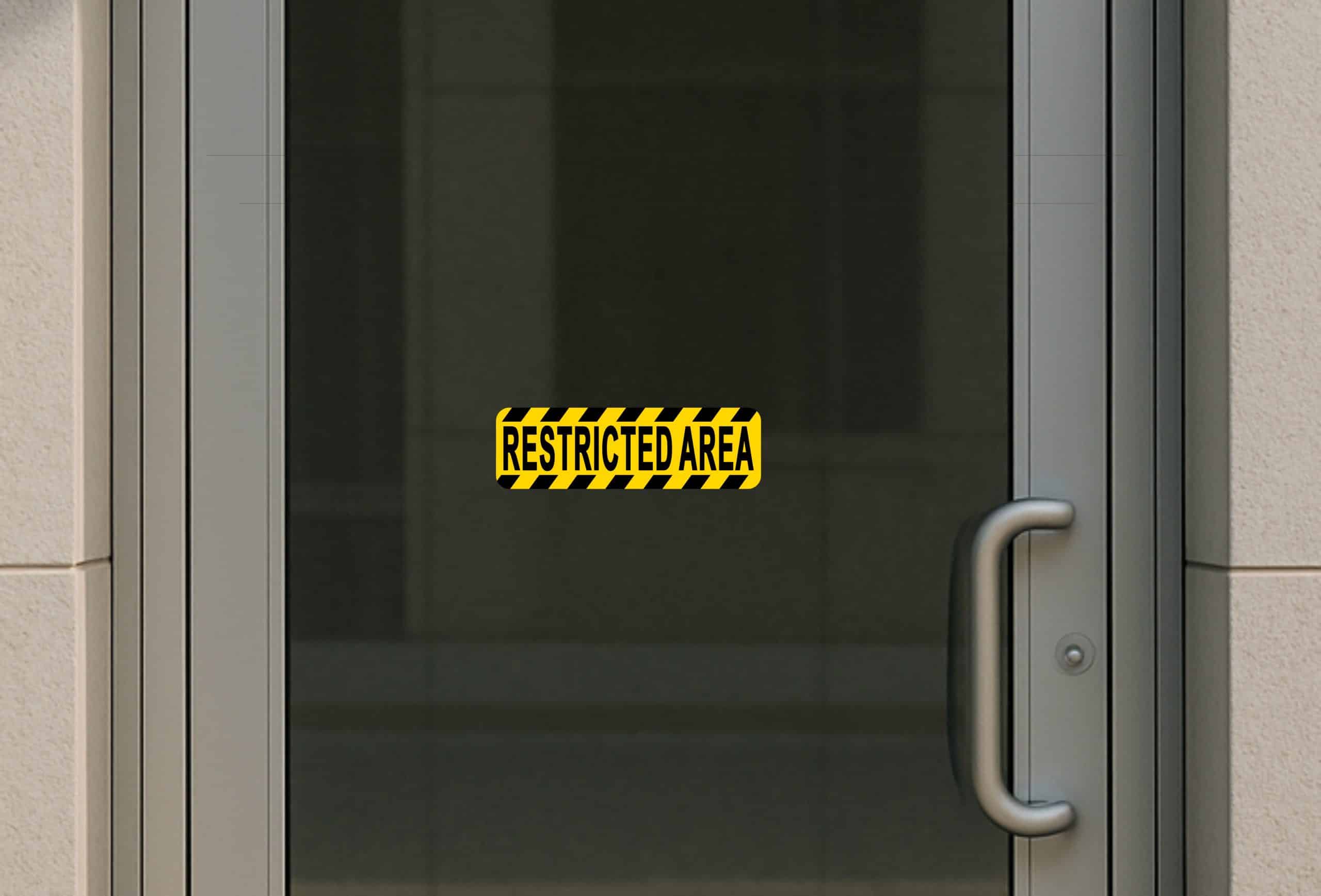 10in x 3in Restricted Area Sticker - Image 3