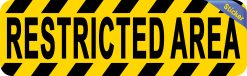 Alternative view of 10in x 3in Restricted Area Sticker