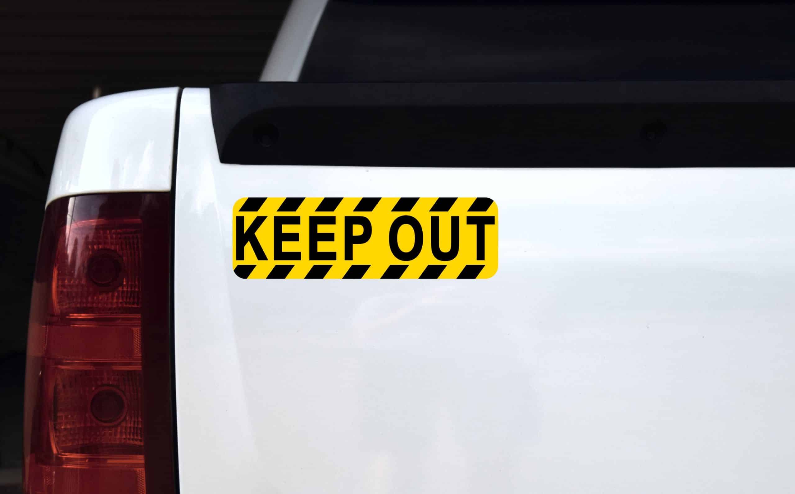 10in x 3in Keep Out Sticker - Image 4